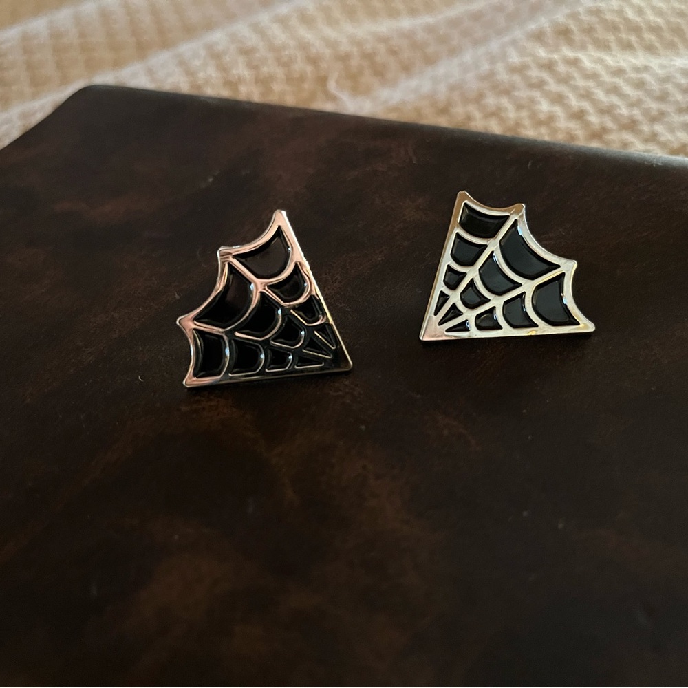 Pair of Spider Web Pins